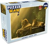 Puzzel Leeuwen - Jungle - Zon - Legpuzzel - Puzzel 1000 stukjes volwassenen