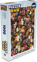 Puzzel Bloemen - Vlinder - Design - Kunst - Abstract - Schilderij - Oude meesters - Legpuzzel - Puzzel 1000 stukjes volwassenen