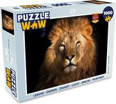 Puzzle Lion - Animaux - Zwart - Clair - Marron - Portrait - Puzzle - Puzzle 500 pièces - Sinterklaas présente - Sinterklaas pour les grands enfants