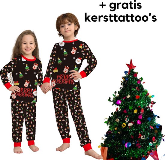 EazyPeezy kerstpyjama voor het hele gezin (kindermaat)