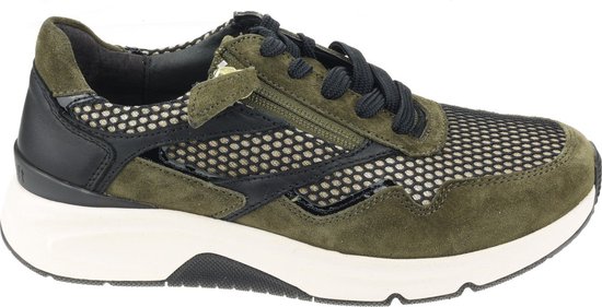 Gabor rollingsoft sensitive 96.896.44 - dames rollende wandelsneaker - groen - maat 42 (EU) 8 (UK)