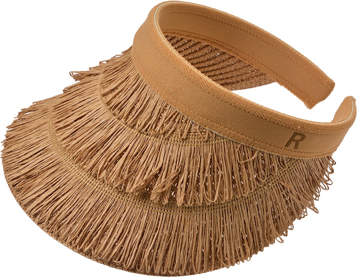 Juleeze Zonneklep one size Bruin Papierstro