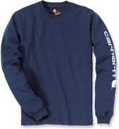 Carhartt T-Shirt Logo Long Sleeve T-Shirt Navy-L