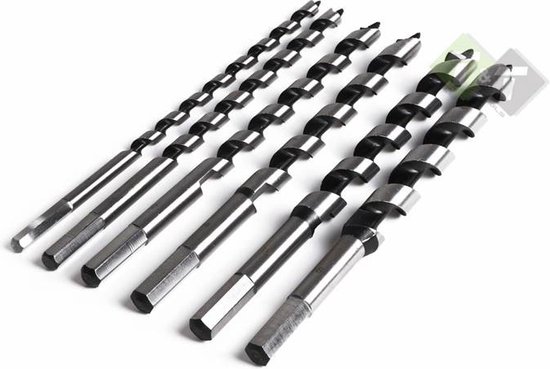 Benson Slangenboor set - 6 delig - Precisie-gefreesd - 8 t/m 18 mm - Koolstofstaal - 230 mm