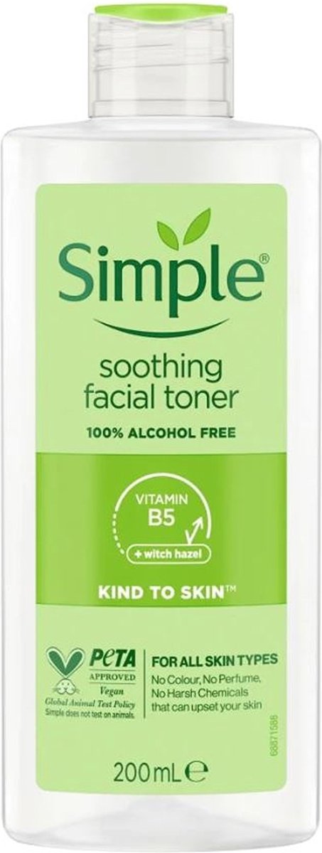 Simple Kind To Skin Soothing Facial Toner - 6x200ml