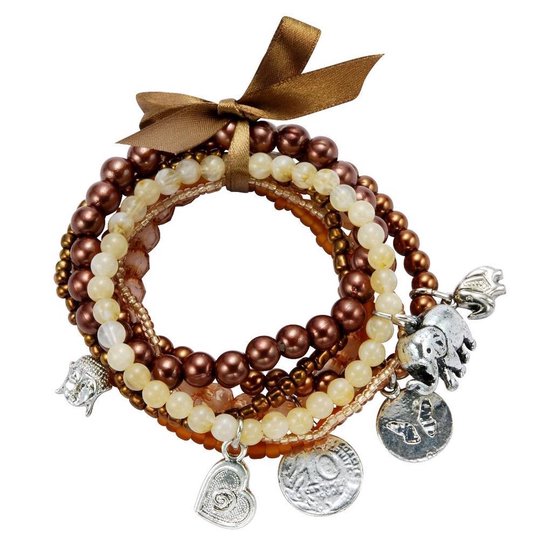 ClcIosis Set van 6 gouden bovenarmbanden, armbanden bovenarm
