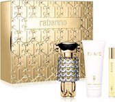 Paco Rabanne Fame Giftset - 80 ml eau de parfum spray + 10 ml eau de parfum spray + 100 ml bodylotion -cadeauset voor dames