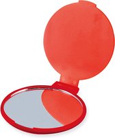 Opvouwbare zakspiegel rood - Make-up spiegel - Handspiegel - Reisspiegel - Mini spiegel - Klapspiegel