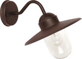 Olucia Maxx - Klassieke Buiten wandlamp - Glas/Staal - Roestkleurig