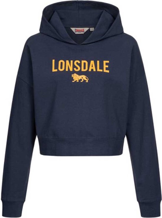 Lonsdale Dames sweatshirt met capuchon cropped oversize QUEENSCLIFF