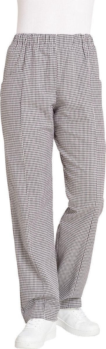 Leiber Damen Kochhose 08/609/25 Schwarz/Weiß-XXL