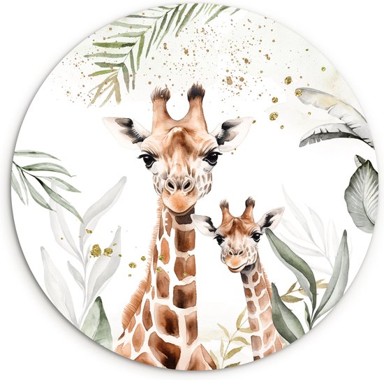 Foto: Wallcircle wandcirkel giraf 60x60 cm muurcirkel kinderkamer dieren meisjeskamer decoratie modern jongenskamer accessoires slaapkamer kinderen giraffe schilderijen kinderslaapkamer muurdecoratie meisjes kamer wanddecoratie