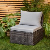 Outdoor Seat Cushion for Rattan Furniture, Garden Furniture Cushion, Water-Repellent Patio Padding, Comfortable & Light, 56 x 45 x 10 cm (Grey Back Cushion)