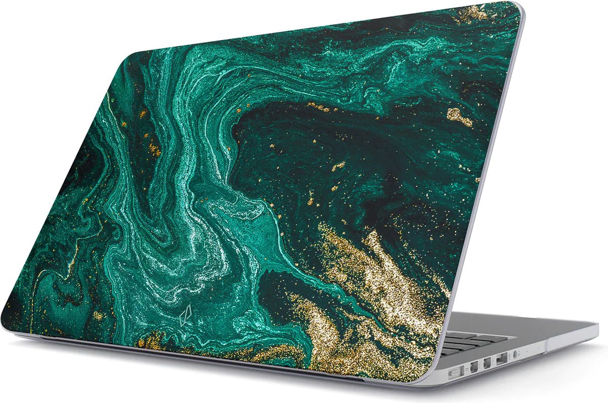 Burga Hardshell Cover Geschikt voor de MacBook Air 13 inch (2022) - A2681 - Emerald Pool