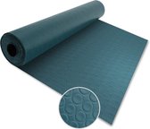 floordirekt Rubber loper - Rubbermat - Big Button - 2 mm - Turquoise - 120 x 350 cm