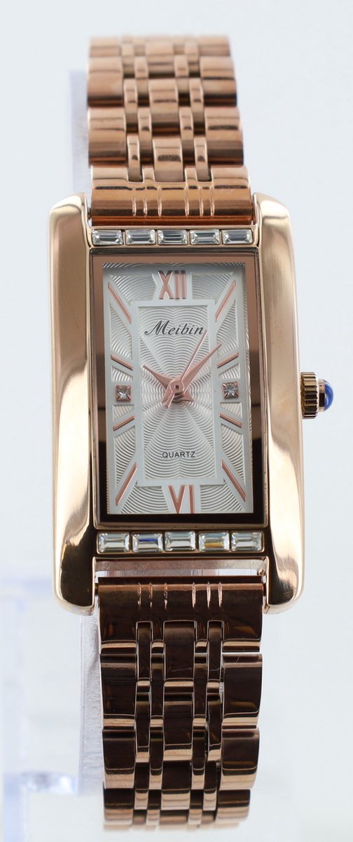 Longbo - Meibin - Dames Horloge - Rosé/Zilver- 21*36mm (Productvideo)