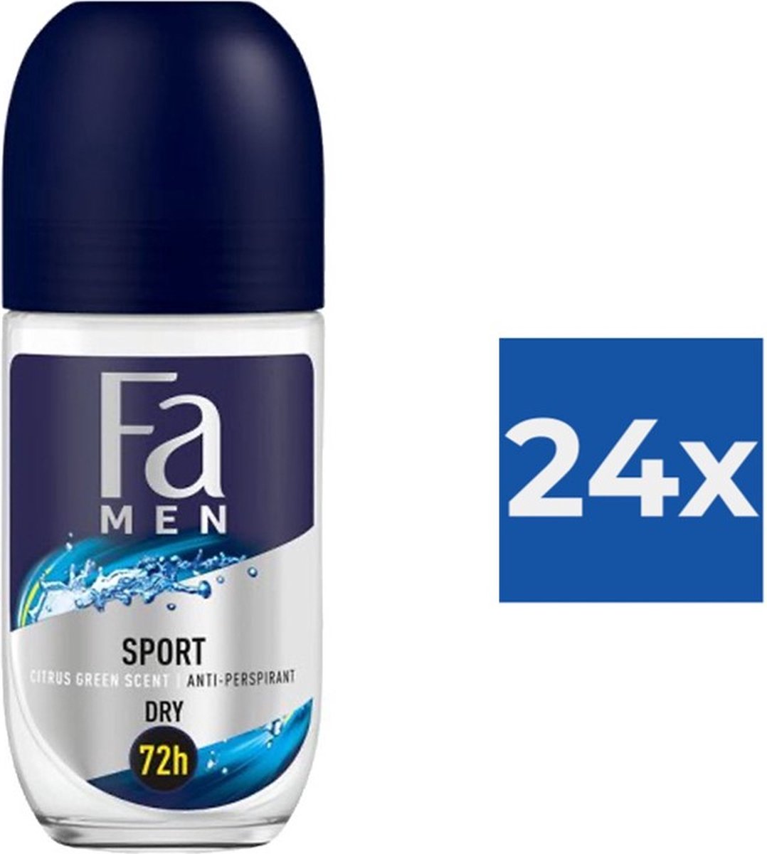 Goedkoopste Fa Deodorant Roller Sport Men 72H 24 x 50 ml