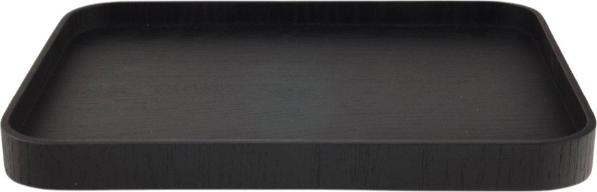 XLBoom Serve Tray 35 x 28cm Black - Design dienblad van multiplex met anti-slip - Verkrijgbaar in Black | Walnut | Willow - Tijdloos serveerblad voor tafel, keuken en interieur