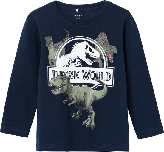 NAME IT NMMNIJAL JURASSIC LS TOP NOOS SKY Jongens T-shirt - Maat 104