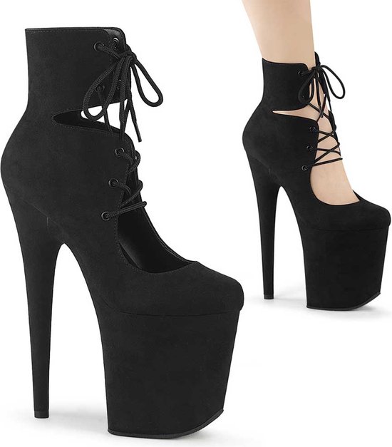 Pleaser - FLAMINGO-800-22 Sandale à bride de cheville - US 6 - 36 Chaussures - Zwart