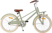 AMIGO Urban Meisjesfiets 20 Inch - Kinderfiets 31 cm - Lichtgewicht Aluminium - Met Terugtraprem en V-Brake - Groen