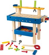 Etabli - Jouets en bois - speelgoed d'établi - 43 pièces - à partir de 3 ans - VI Online Products