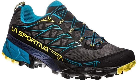 La Sportiva Akyra - Trailrunningschoenen - Heren Carbon / Tropic Blue 42