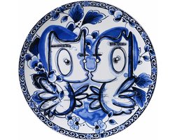 Wandbord - Loes van Delft - Formidable Delfts Blue | Ø 31 cm
