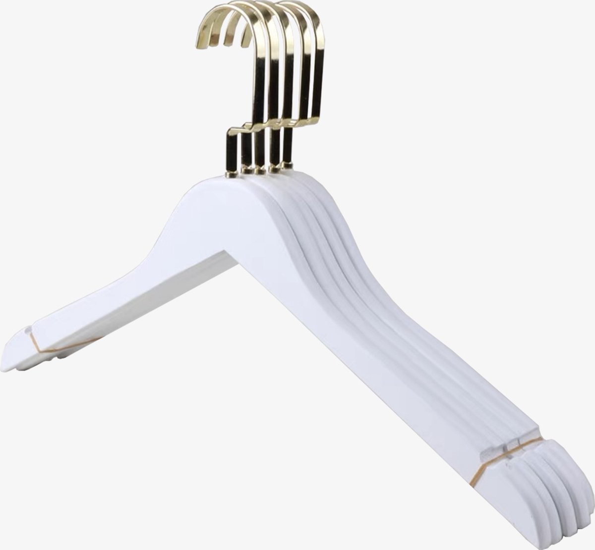 Kledinghangers Moon | Witte kledinghangers | Kleerhangers | Luxe Hangers | Kleding | Kapstok | Wit | Strak Design | Set van 5 luxe kledinghangers