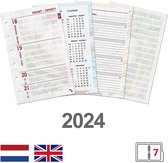 Kalpa 6238-24 Pocket 6 Ring Diary Inleg 1 Week per 2 Paginas NL EN 2024