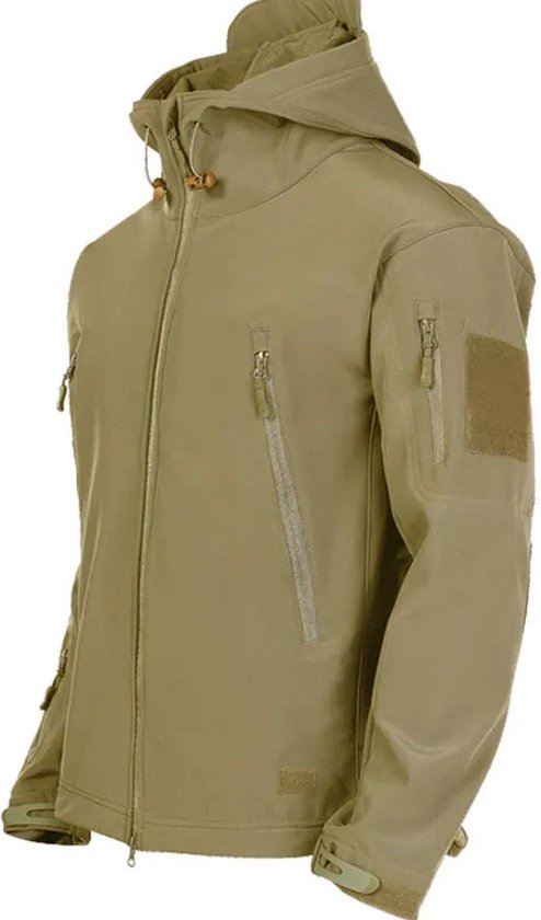 Soft Shell Tactical Army Jack - Heren Outdoor Jas - Beige - L