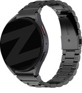Bandz stalen band 'Classic' geschikt voor Galaxy Watch 6 / 6 Classic / 5 40mm & 44mm / 5 Pro / 4 & Watch 4 Classic - Hoogwaardig stalen materiaal smartwatch bandje - Inclusief horloge inkorter - zwart metalen bandje