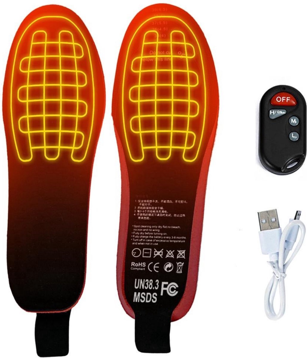 Semelles chauffantes électriques USB pour chaussures d'extérieur