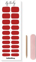 By Emily - Gel Nagel Wraps - Red Cherry | Gel Nail Wraps | Nail Art | Trendy | Design | 20 Stickers | Echte Gel Nagellak| Eenvoudig | Zelfklevend | Nagel Stickers | Gel Nagel Folie | Sjablonen | UV Lamp Nodig | Nagels Inspiratie | SpringNails