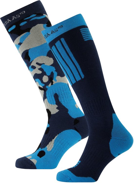 Poederbaas Snowboard Chaussettes Ski Chaussettes 2-pack - Camo Navy