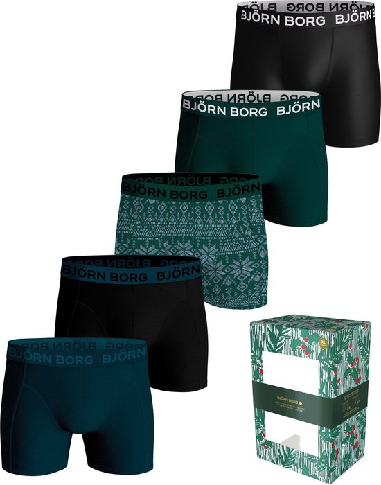 Bjorn Borg - Boxers Cotton Stretch 5 Pack Multicolour - Heren - Maat M - Body-fit