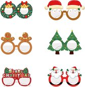 Kerstbrillen - Foto Decoratie - Photobooth - Foto Props - Kerst Accessoires - Fotobox accessoires - Kerstman - Christmas Decoration - Kerst - Kerstmis - Kerstborrel - Kerstdiner - Kerstmuts - Fotoprops Kerst - Rekwisieten