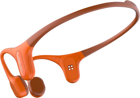 Mojawa HaptiFit Terra Slimme Sport-Wearable, Open-Ear Bluetooth Bone Conduction Hoofdtelefoon met Microfoon en 32GB MP3, Waterdichte Draadloze Oordopjes voor Workouts, Zwemmen, Hardlopen, Donkerblauw