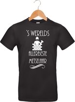 Mijncadeautje T-shirt - 's Werelds beste Metselaar - - unisex - Zwart (maat XXL)