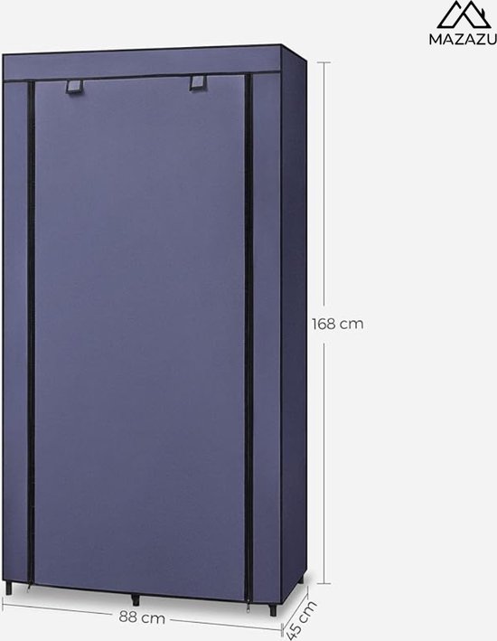 MIRA Home - Kledingkast - Slaapkamerkast - Kleding - Stoffen Kast -88x45x168