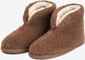 WOLLIES Amsterdam - 100% Merinowol Hoge Pantoffels - Bruin - Maat 40-41