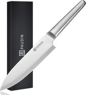 PAUDIN R1 Couteau de chef professionnel en acier inoxydable 20 cm - Couteau de cuisine tranchant comme un rasoir en acier au carbone allemand de haute qualité - Design suédois moderne - Extra hygiénique