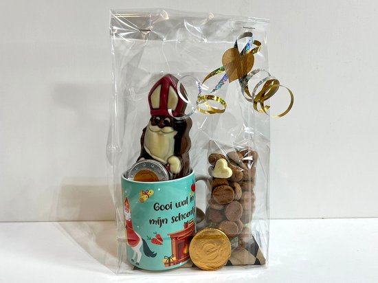 Foto: Sinterklaas cadeau mok met sint en pepernoten cadeaupakket cadeautje sinterklaas mok 11 oz 200 ml koffie en thee mok schoencadeautje sint