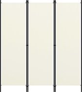The Living Store Kamerscherm - Ruimteverdeler 3 panelen - 150 x 180 cm - Crèmewit - Polyester