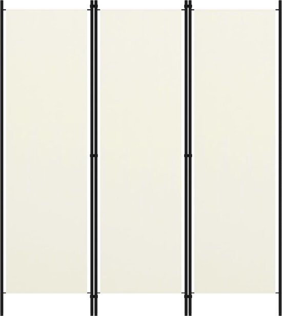 The Living Store Séparateur de pièce - Séparateur de pièce 3 panneaux - 150 x 180 cm - Blanc crème - Polyester