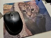 Muismat kat (TommydekatNL) voor op je bureau (sint- en kersttip) 19 x 23 cm