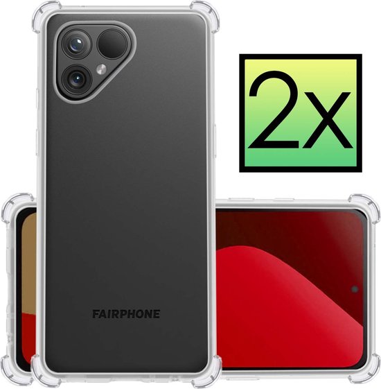 Fairphone 5 Case Cover Housse de Protection Antichoc - Transparent - 2x