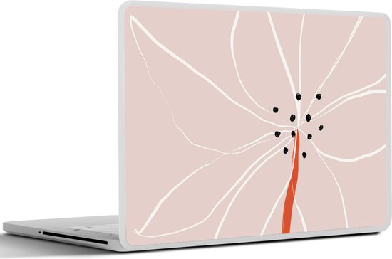 Sticker ordinateur portable - 14 pouces - Fleurs - Abstrait - Pastel