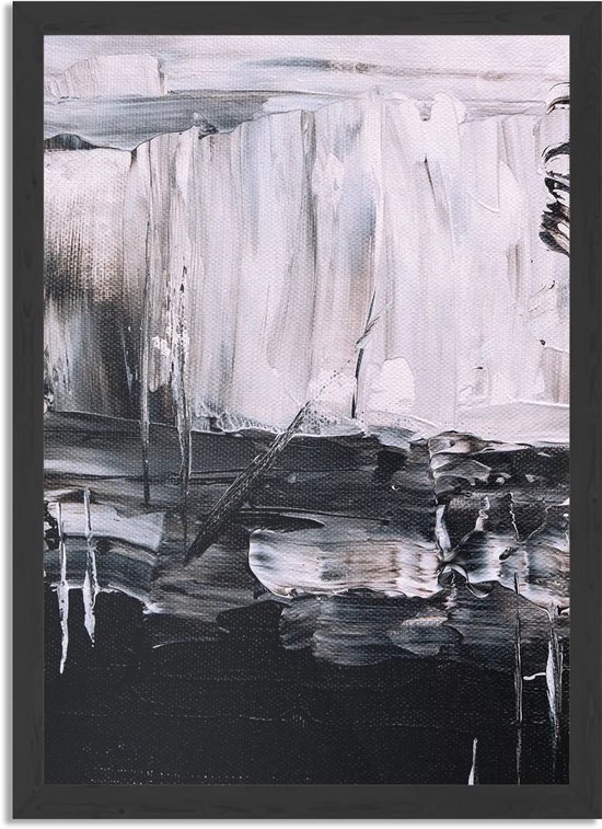 Poster Zwart wit schilderwerk Rechthoek Verticaal Met Lijst L (40 X 50