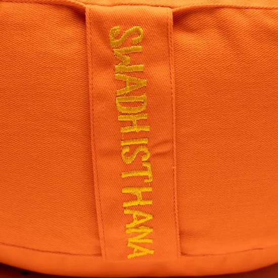 Meditatiekussen 2e chakra geborduurd - 33x17 - Boekweit - Katoen - Oranje van Yogi & Yogini — afbeelding 4